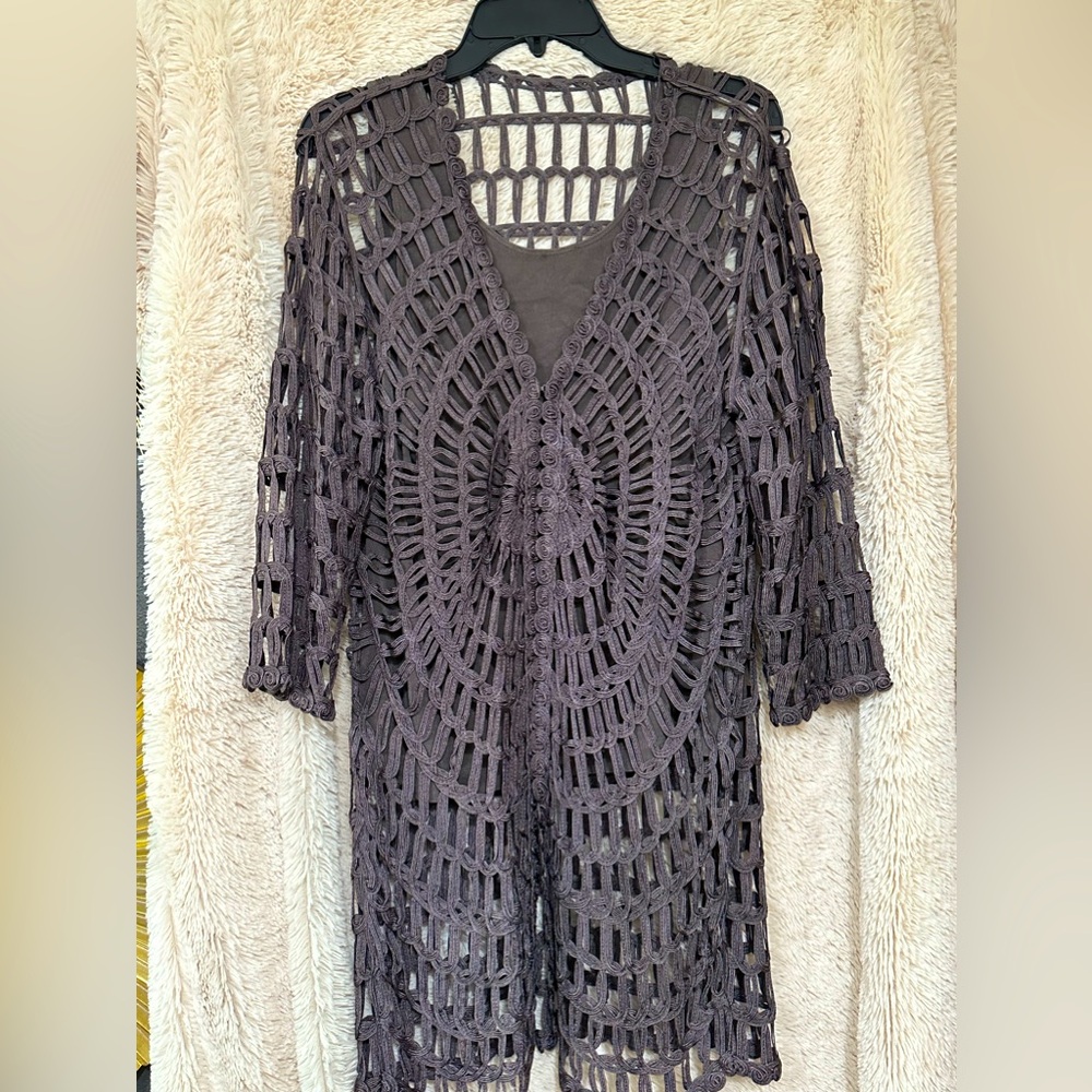 2-piece Open Weave Tunic with tank
